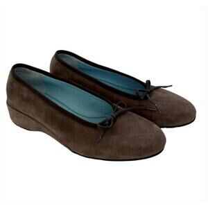 Thierry Rabotin Brown Suede Ballet‎ Wedges | Made in Italy | Size 37.5/ 7US